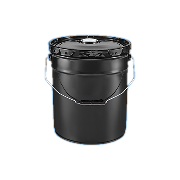 5 GALLON STEEL PAIL W/ LID BLA