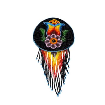 LEATHER FRINGE BARRETTE