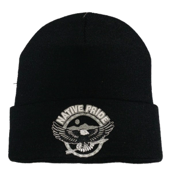 NATIVE PRIDE BEANIE- BLACK