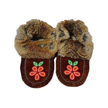 SLIPPER-LADIES-RABBIT TRIM