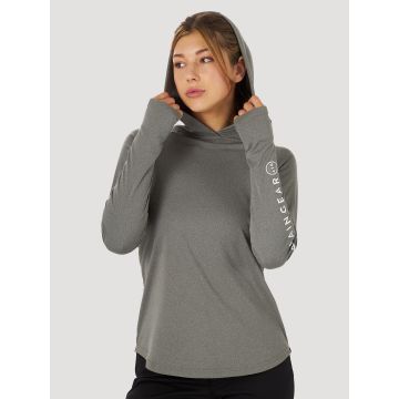WOMEN'S HOODED LS SUN TEE