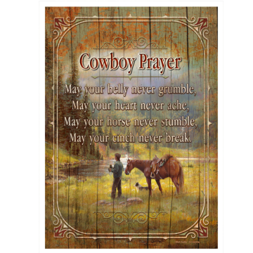 SIGN-COWBOY PRAYER