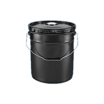5 GALLON STEEL PAIL W/ LID BLA