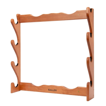 FOUR GUN WOODEN WALL RACK